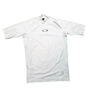 Oakley Hydrolix Short Sleeve T-Shirt Stretch Large White Wick Moisture Used